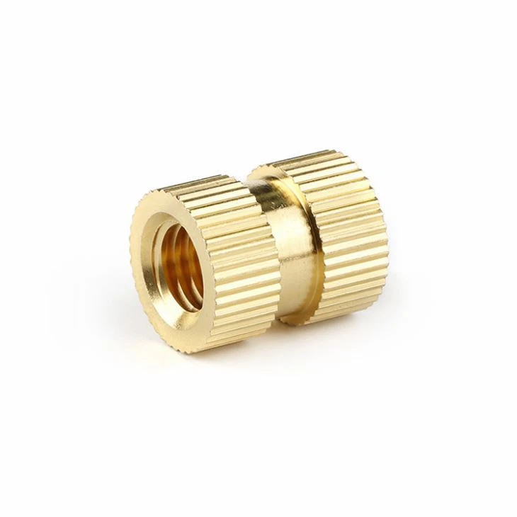 1/4-20*6*8 Hollow Knurled Brass Nut